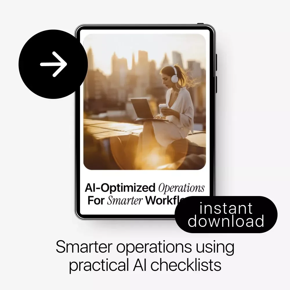 AI-Optimized Operations for Smarter Workflows | Practical Checklist for Operations Leaders | AI Use Cases for Operations Teams | Digital Download