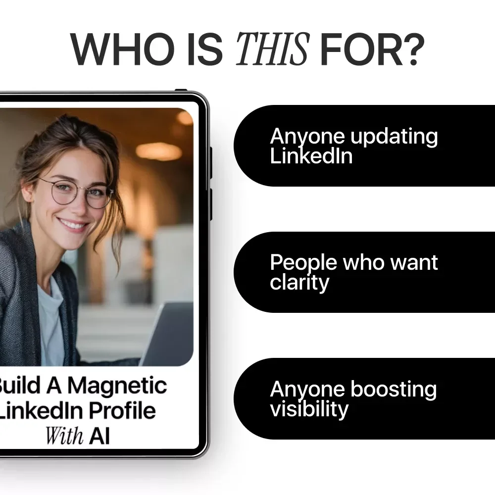 Build a Magnetic LinkedIn Profile With AI – Professional LinkedIn Guide for Job Seekers, Coaches, Creators & Entrepreneurs | how to use ai to write a linkedin profile | Editable Digital Download
