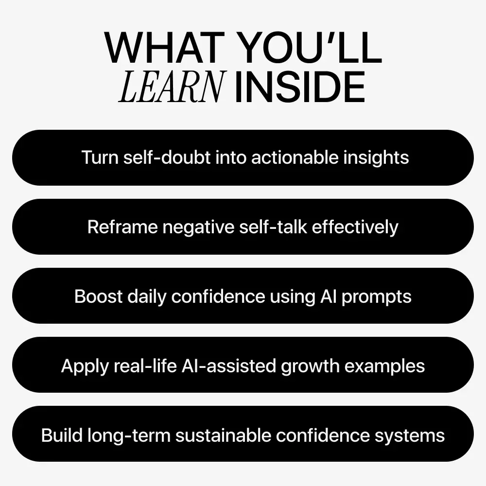 Quiet the Doubt, Amplify Your Skills: How to Use AI to Overcome Imposter Syndrome eBook for Career Growth, Confidence Boost, and Personal Development
