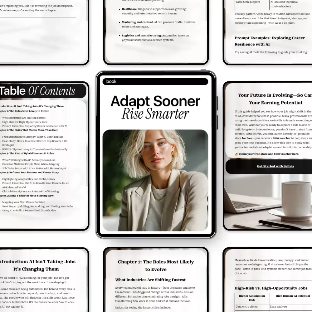 Adapt Sooner Rise Smarter: eBook on Career Impact of AI on Jobs, Future-Proof Your Skills, Hybrid Human-AI Roles & Resume Strategies