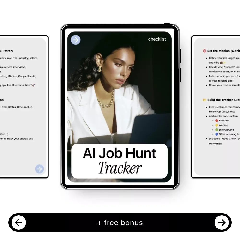 AI Job Hunt Tracker – Ultimate Checklist for AI for Creating a Job Search Tracker, Resume & Cover Letter Boost, Application Command Center