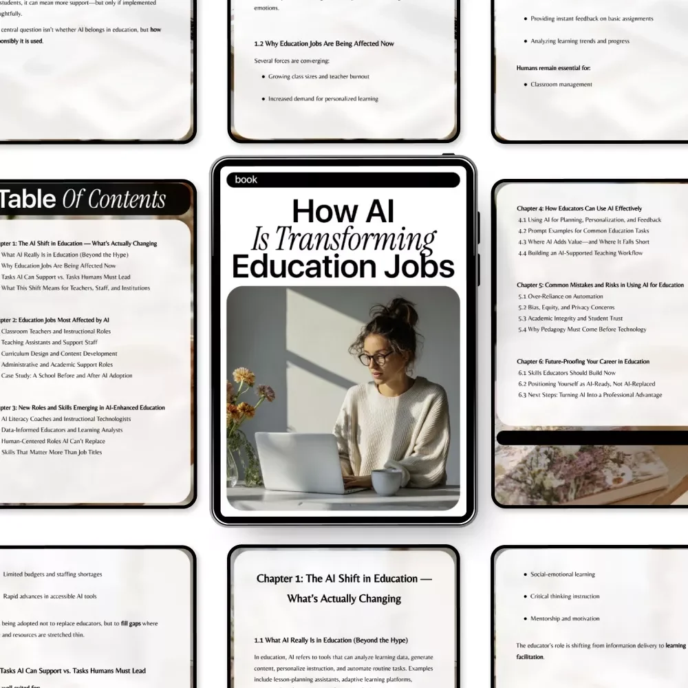 How AI Is Transforming Education Jobs: A Practical eBook Guide on How AI Affects Education Jobs, Emerging Roles, and Future Skills