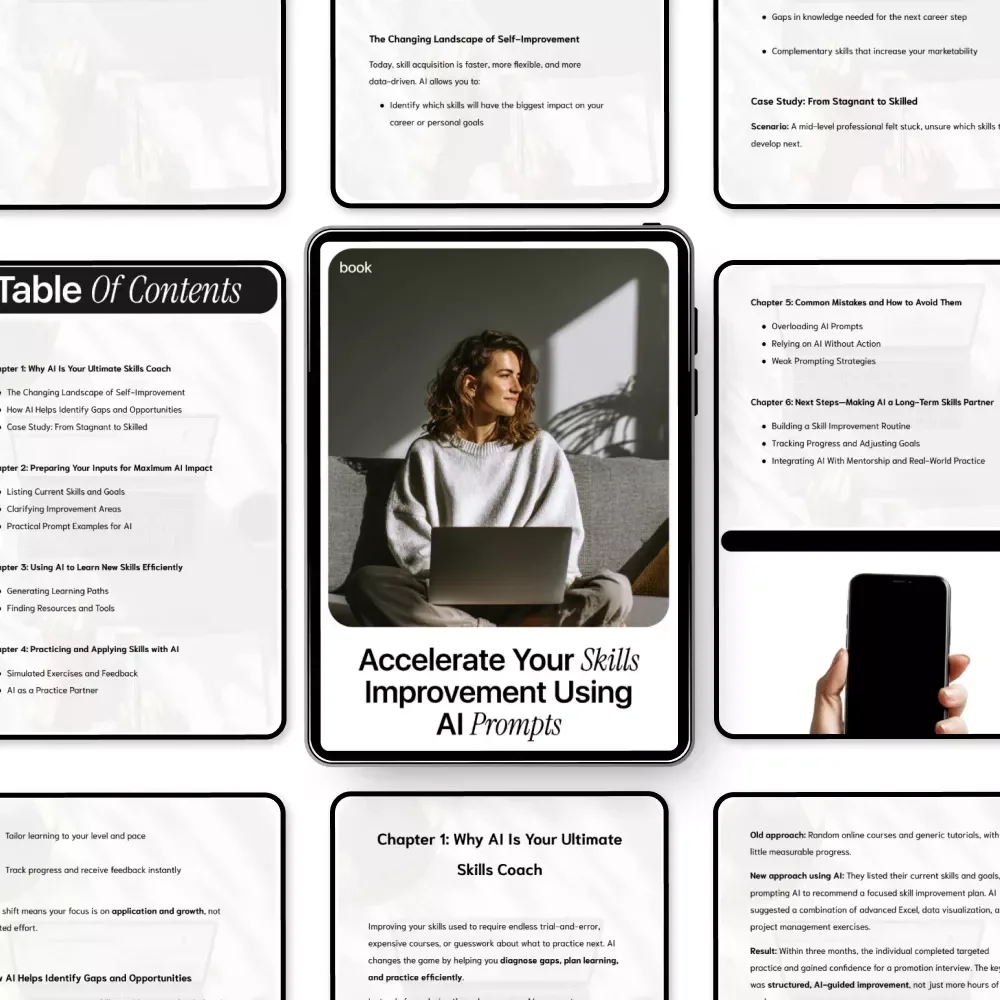 Using AI Prompts to Accelerate Your Skills Improvement – Practical Ebook Guide with ai prompts for skills improvement for Faster Learning & Personal Growth