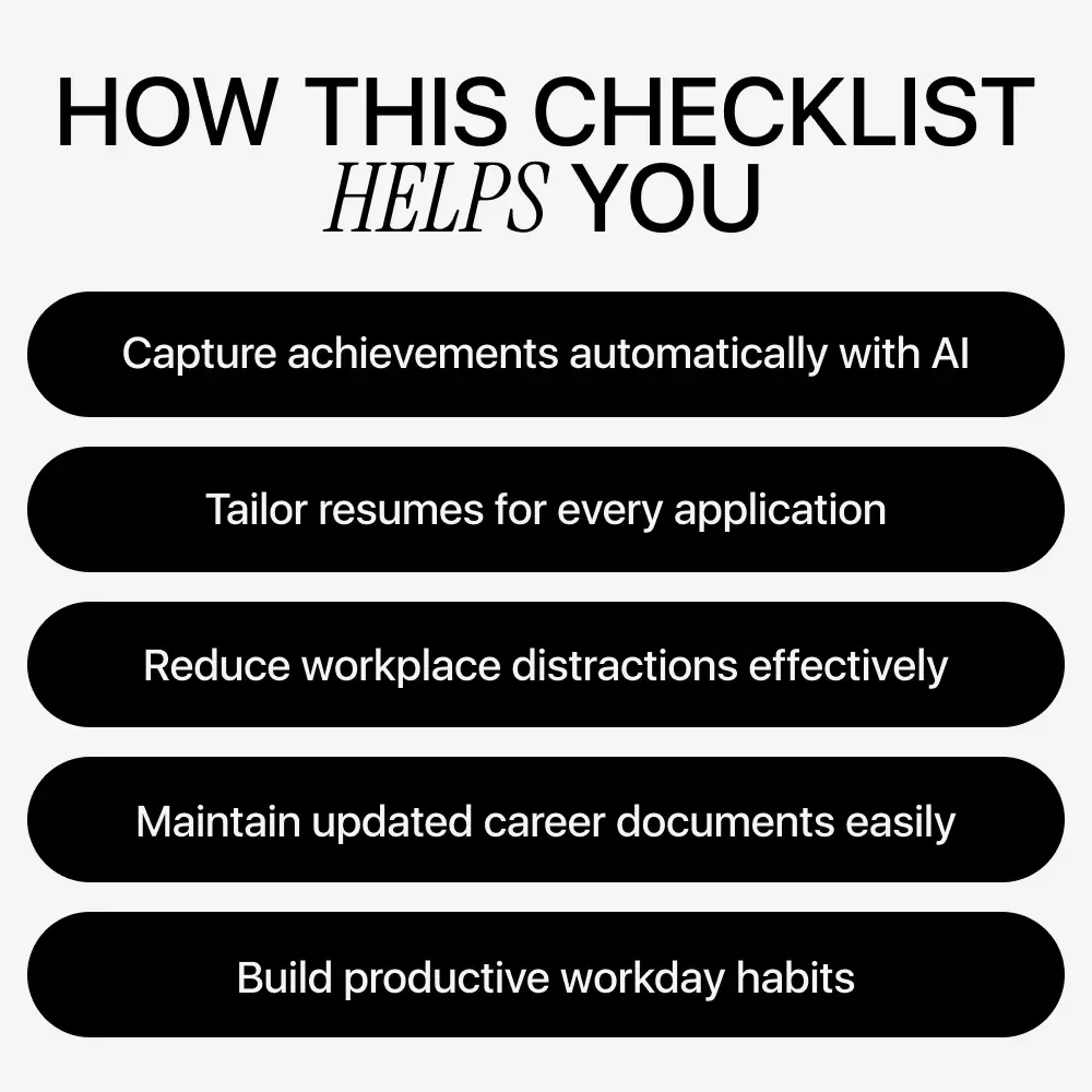 Your AI-Powered Checklist to Stay Laser-Focused at Work | How to Use AI to Reduce Distractions at Work Guide