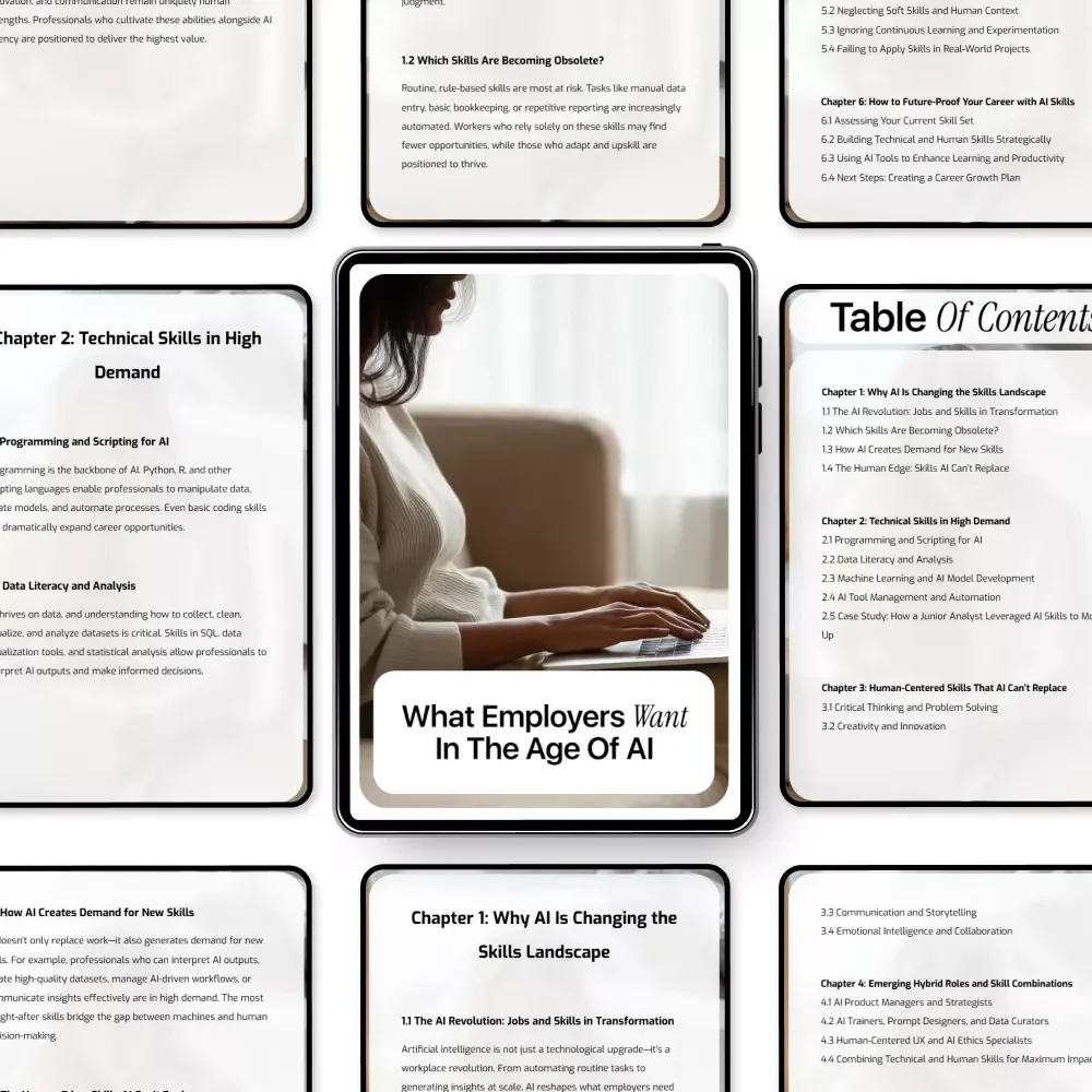 What Employers Want in the Age of AI – Career Guide to Skills in Demand Because of AI, Future-Proof Skills, AI Job Market eBook