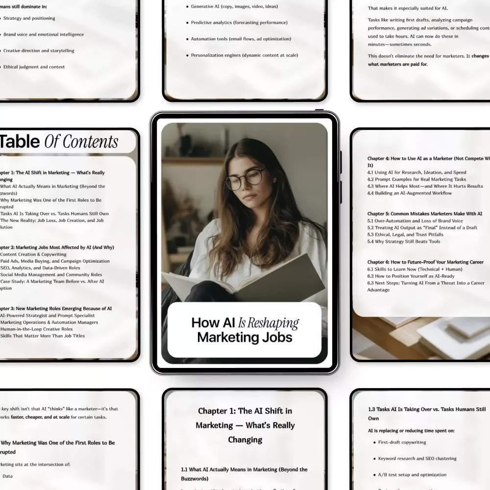 How AI Is Reshaping Marketing Jobs: Your Essential Guide on How AI Affects Marketing Jobs, Emerging Roles, and Career Strategies eBook