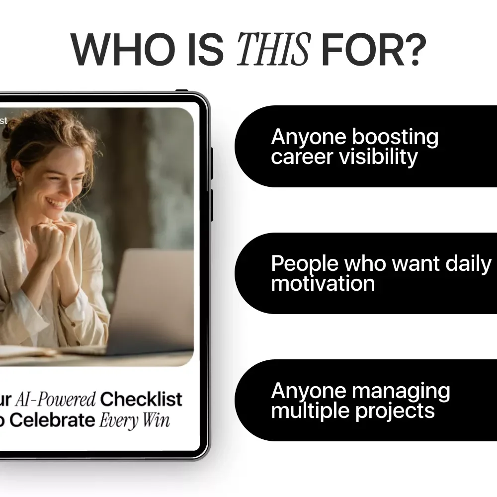 Your AI-Powered Checklist to Celebrate Every Win | How to Use AI to Track Your Accomplishments Digital Download