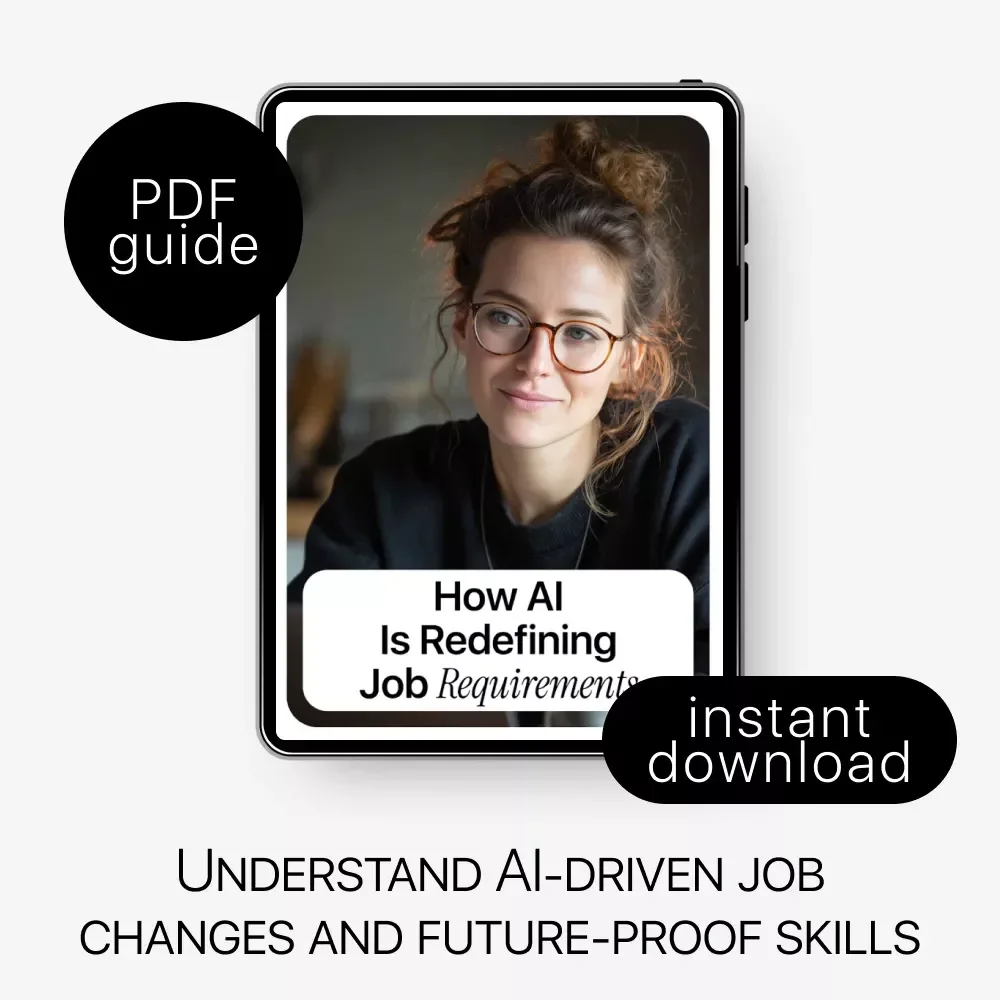How AI Is Redefining Job Requirements – Career Skills Guide, AI Skills eBook, Future of Work Digital Download, Upskilling for AI Era