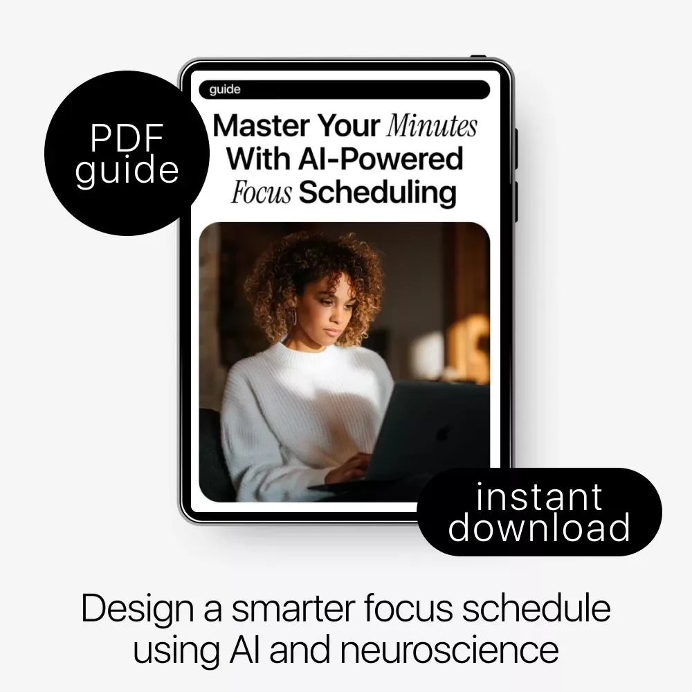 Master Your Minutes with AI-Powered Focus Scheduling | Digital Productivity Guide | ai for creating a focus time schedule | Deep Work Planning & Smart Time Management