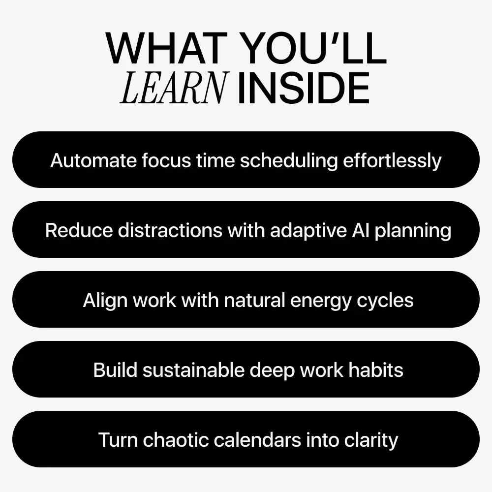 Master Your Minutes with AI-Powered Focus Scheduling | Digital Productivity Guide | ai for creating a focus time schedule | Deep Work Planning & Smart Time Management