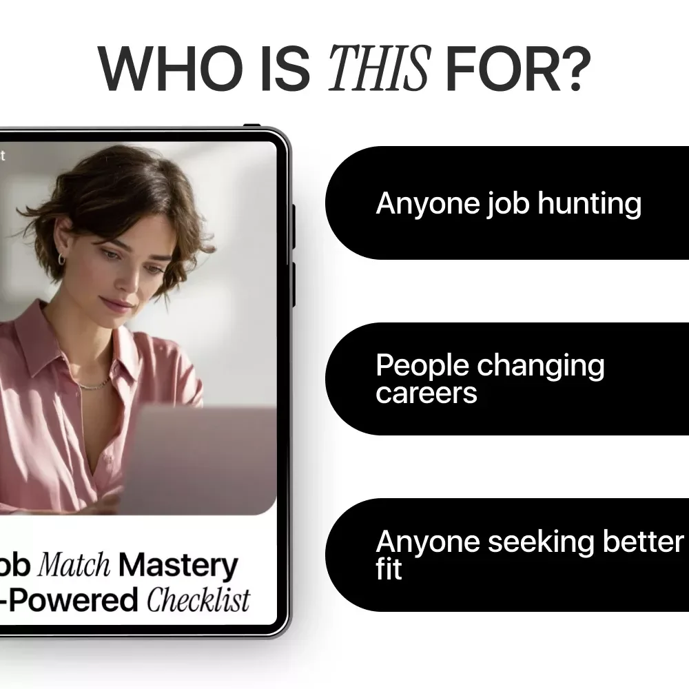 Job Match Mastery AI-Powered Checklist | Smart Career Planning Guide with ai prompts for job matching lists | Digital Download for Job Seekers