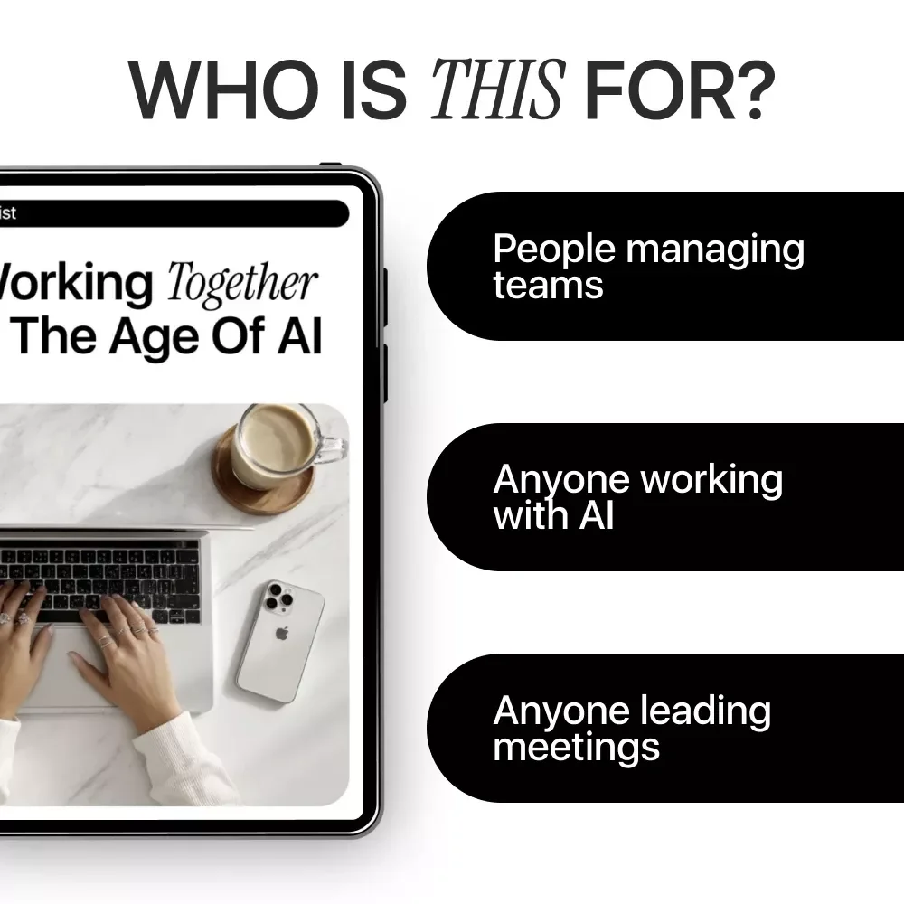 Working Together in the Age of AI – Team Collaboration Checklist | ai influence on team collaboration | Digital Download