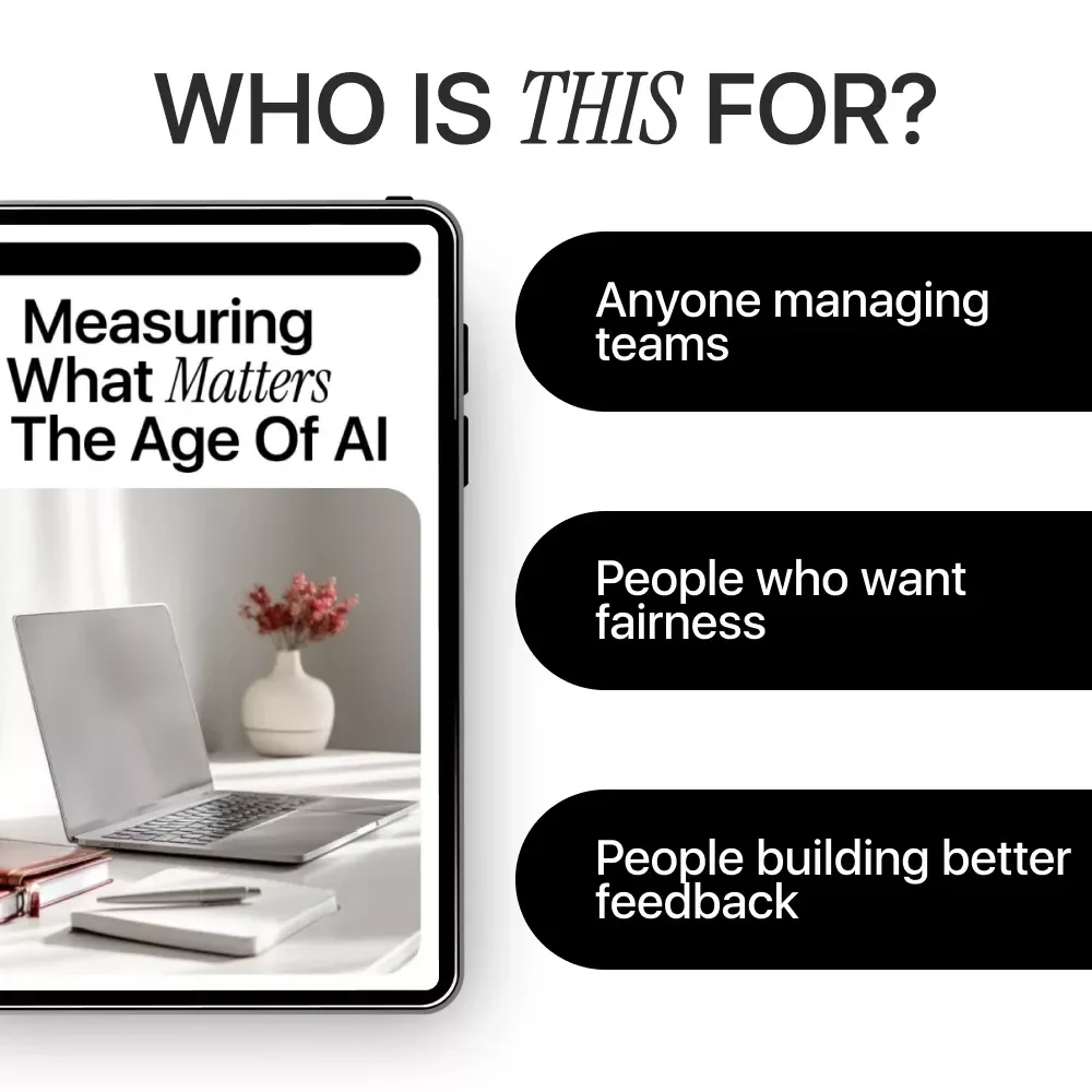 Measuring What Matters in the Age of AI | Ebook on the AI Role in Employee Evaluations, Smarter Performance Reviews, Human-AI Feedback Systems