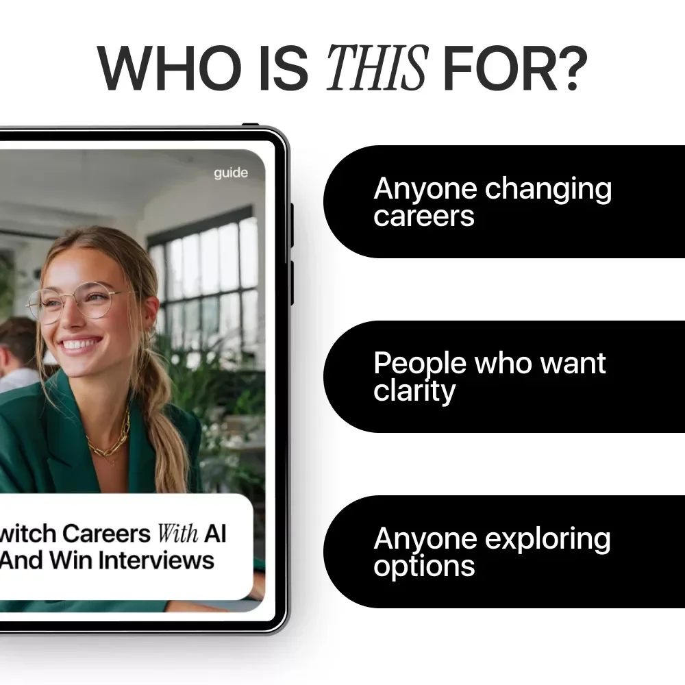 Switch Careers With AI and Win Interviews – Career Change Resume Guide | How to Use AI to Create a Career Change Resume | Digital Download for Job Seekers & Career Shifters