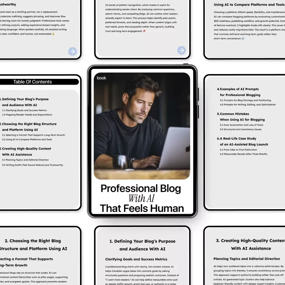 Build a Professional Blog With AI That Feels Human – The Complete Guide on How to Use AI to Create a Professional Blog, Boost Engagement, and Write Content That Reads Naturally