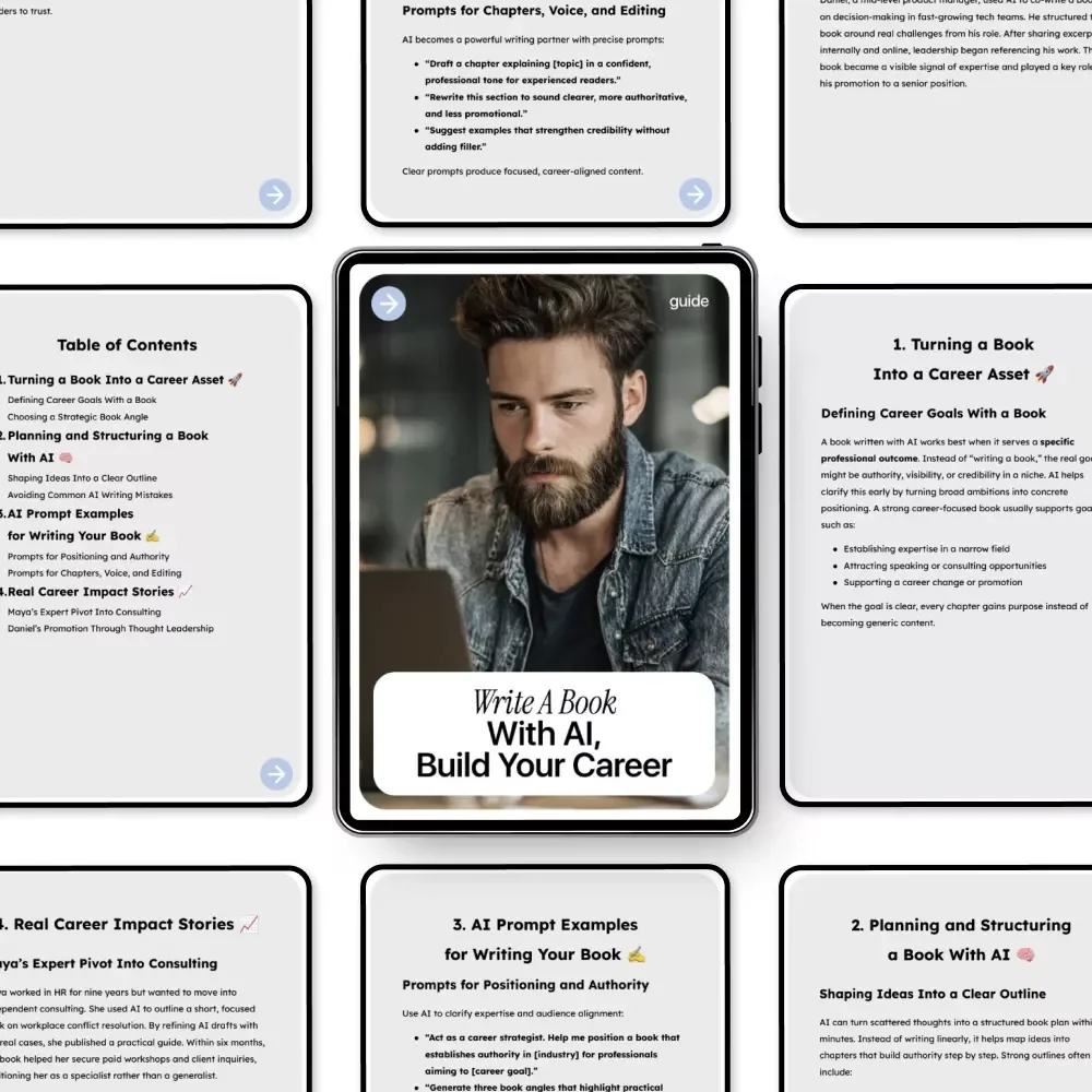 Write a Book With AI, Build Your Career – The Ultimate Guide on How to Use AI to Write a Book to Boost Your Career