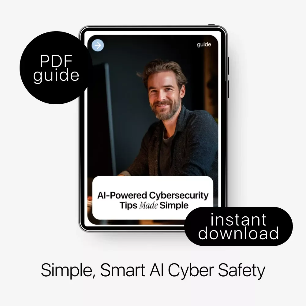AI-Powered Cybersecurity Tips Made Simple | Digital Download Guide for Beginners | AI for Creating Cybersecurity Tips | Cyber Safety eBook for Personal & Small Business Security | Instant PDF