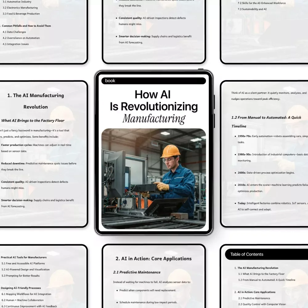 How AI is Revolutionizing Manufacturing | AI in Manufacturing Processes eBook | Digital Download eBook for Modern Factories & Industrial Teams