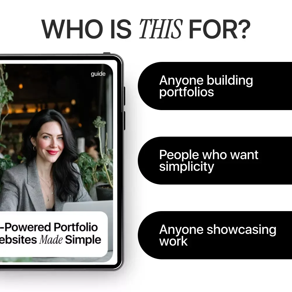 AI-Powered Portfolio Websites Made Simple | Beginner-Friendly Guide for Creatives, Designers, and Professionals | Digital Download for Using AI for Creating a Portfolio Website
