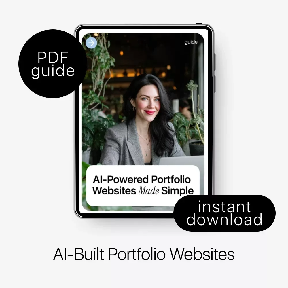 AI-Powered Portfolio Websites Made Simple | Beginner-Friendly Guide for Creatives, Designers, and Professionals | Digital Download for Using AI for Creating a Portfolio Website