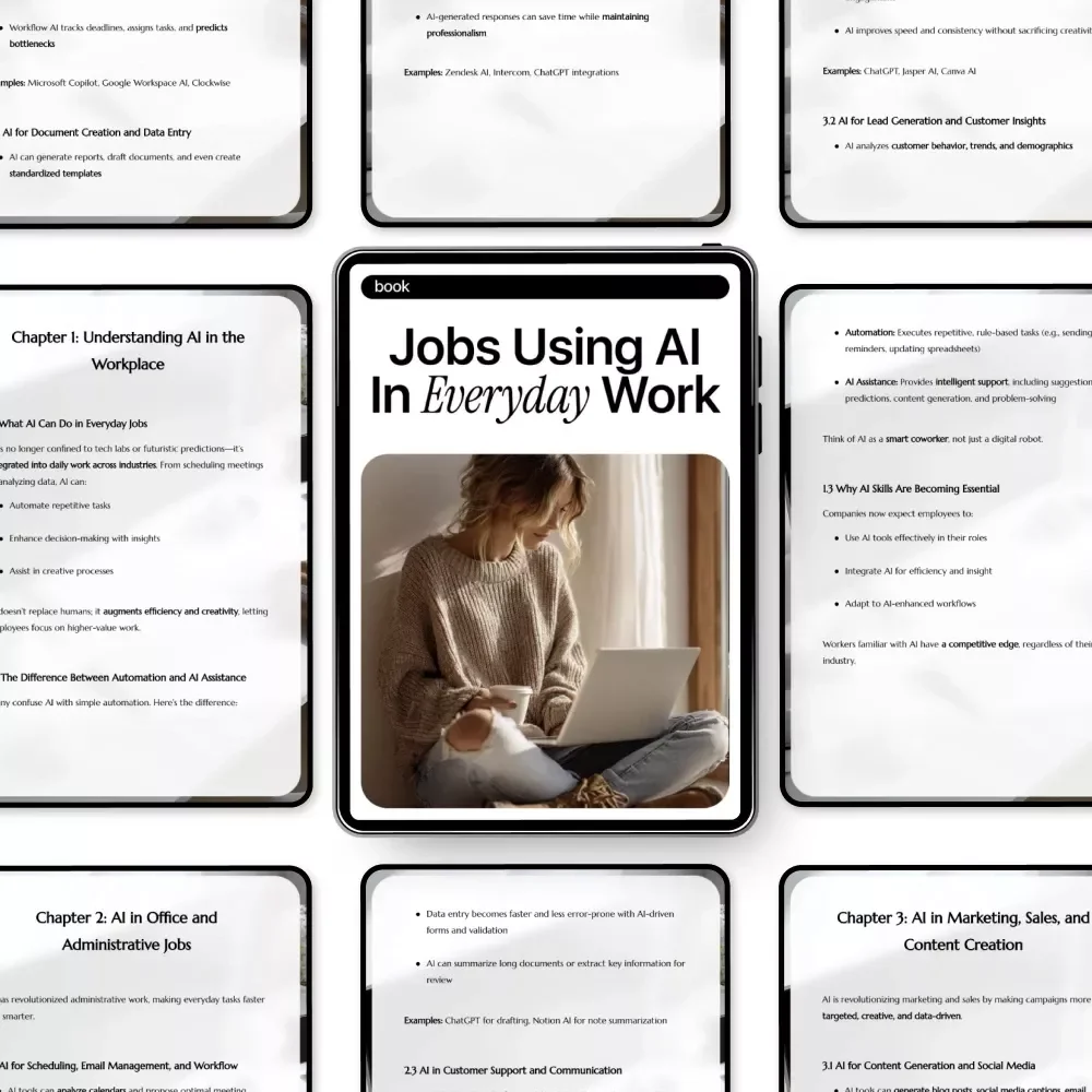 Jobs Using AI in Everyday Work – Practical eBook Guide to Real-World AI Careers, Office, Marketing & Creative Jobs Using AI in Everyday Work