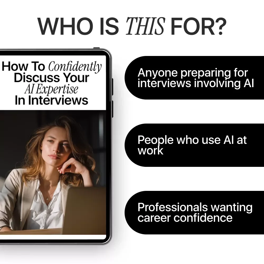 How to Confidently Discuss Your AI Expertise in Interviews | AI Interview Guide, Career eBook, Job Interview Prep for Professionals