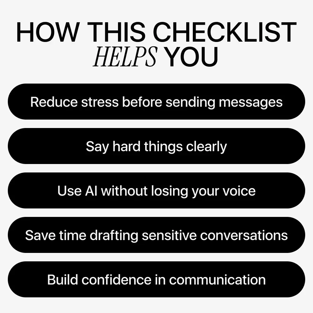 AI Allies: Your Checklist for Tackling Difficult Messages | Smart AI Help for Difficult Messages, Clear Communication & Confident Replies