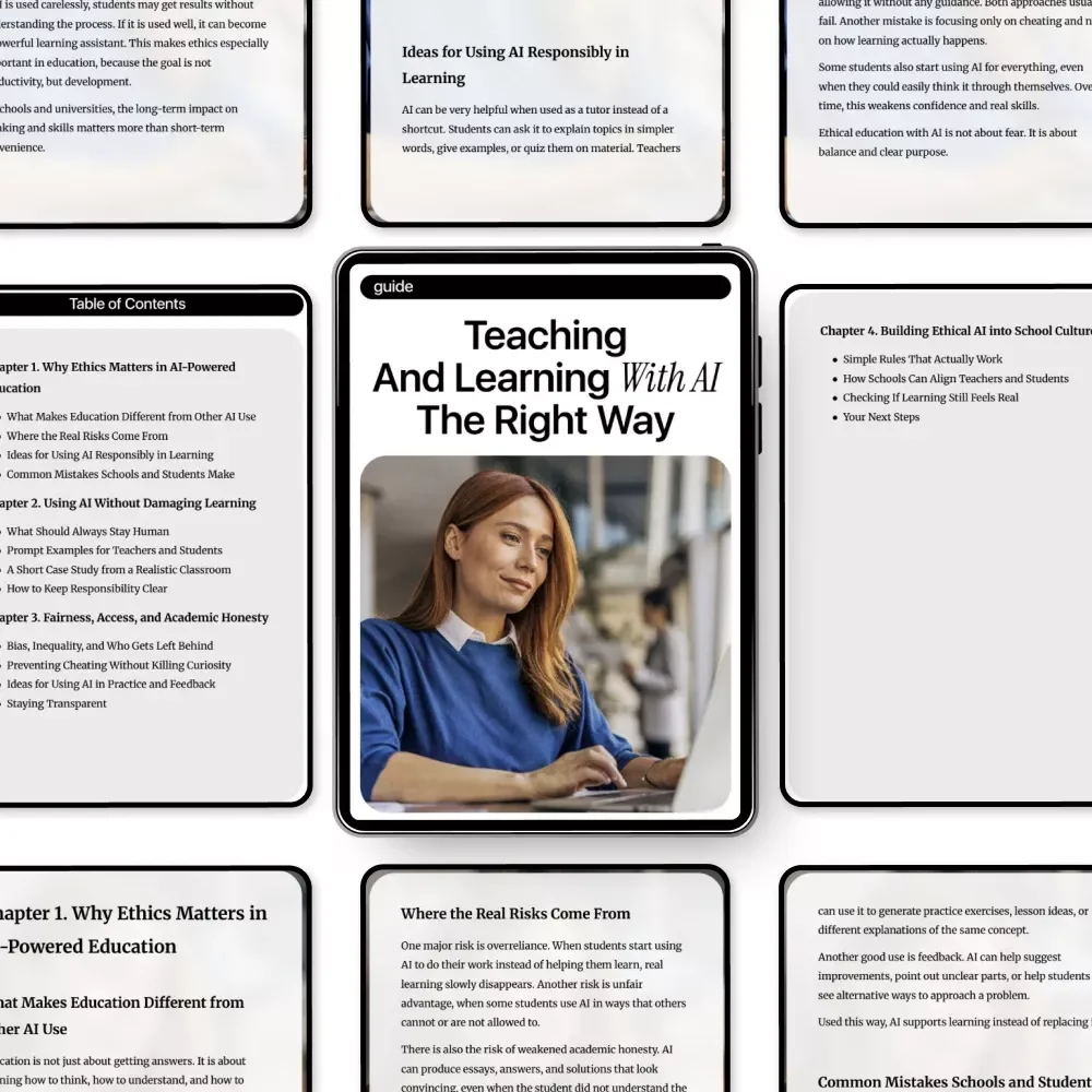 Teaching and Learning with AI the Right Way – A Practical Guide to AI Ethics in Education Settings, Responsible AI Use, Fairness, and Academic Integrity