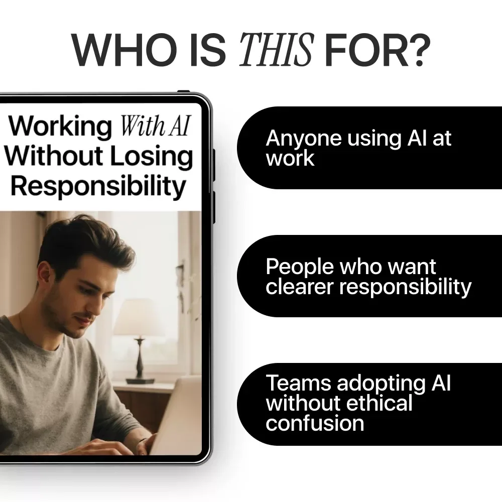 Working with AI Without Losing Responsibility | Responsible AI Guide for Professionals, Managers & Teams | Practical AI Accountability eBook