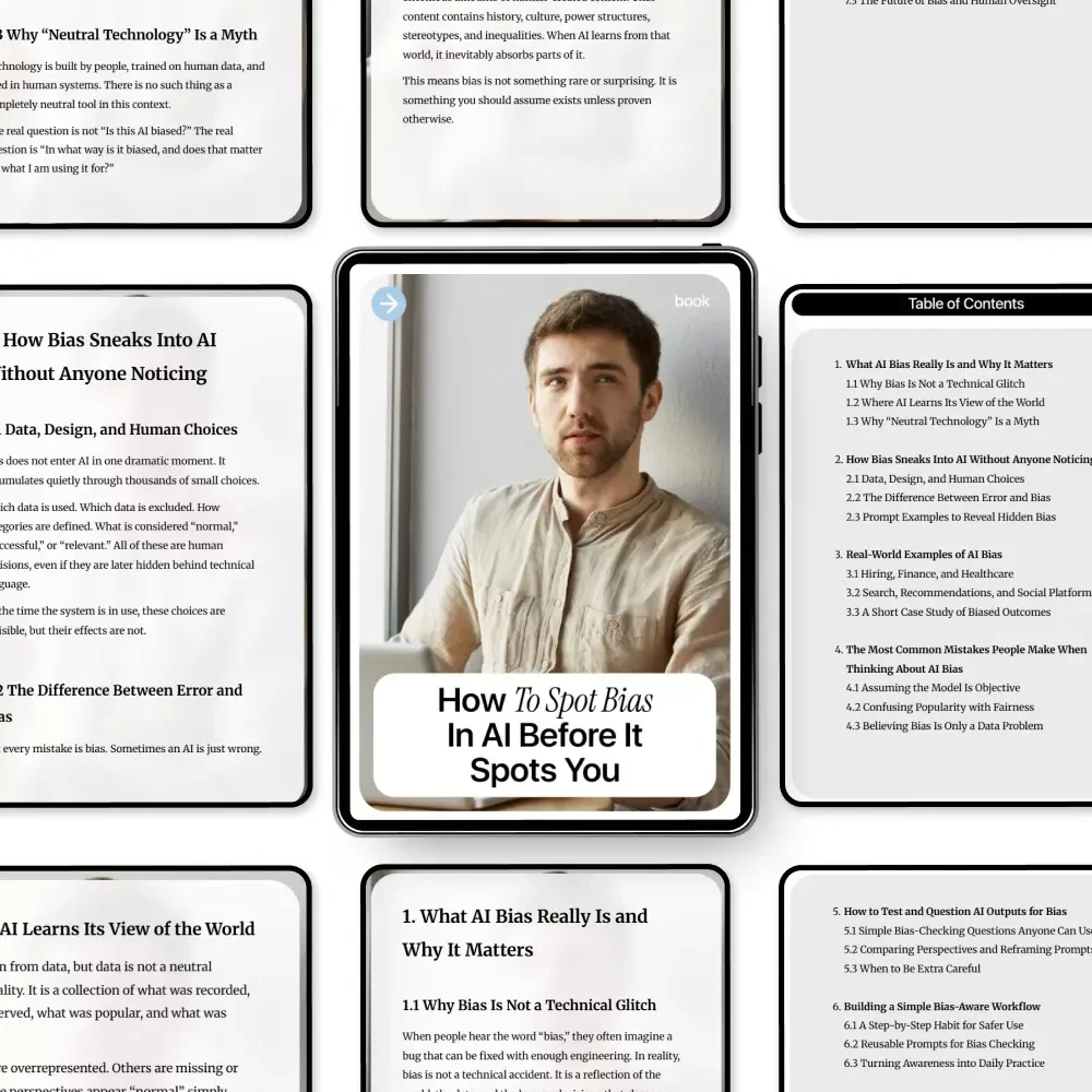 How to Spot Bias in AI Before It Spots You | AI Bias Detection Basics Guide, Ethical AI Checklist, Smart Prompting eBook