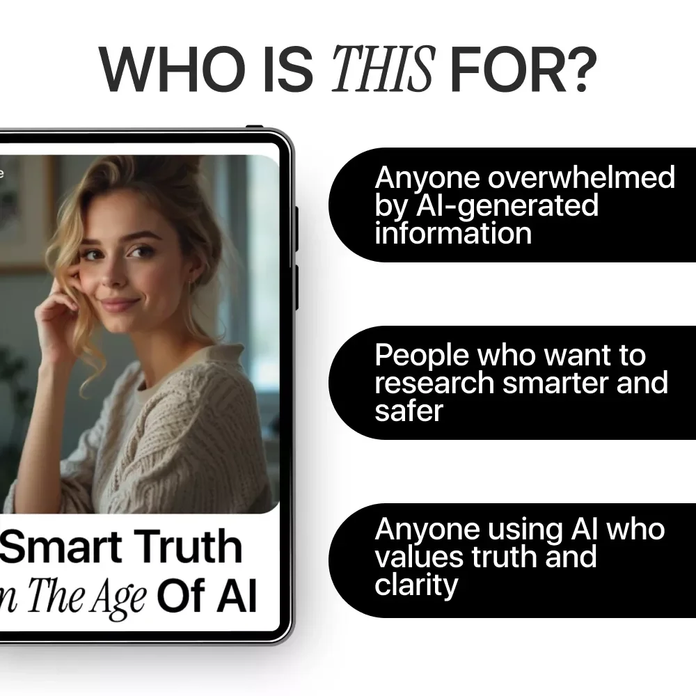 Smart Truth in the Age of AI – Fact Checking with AI Guide, Digital Download eBook for Critical Thinking, Online Research & Information Literacy