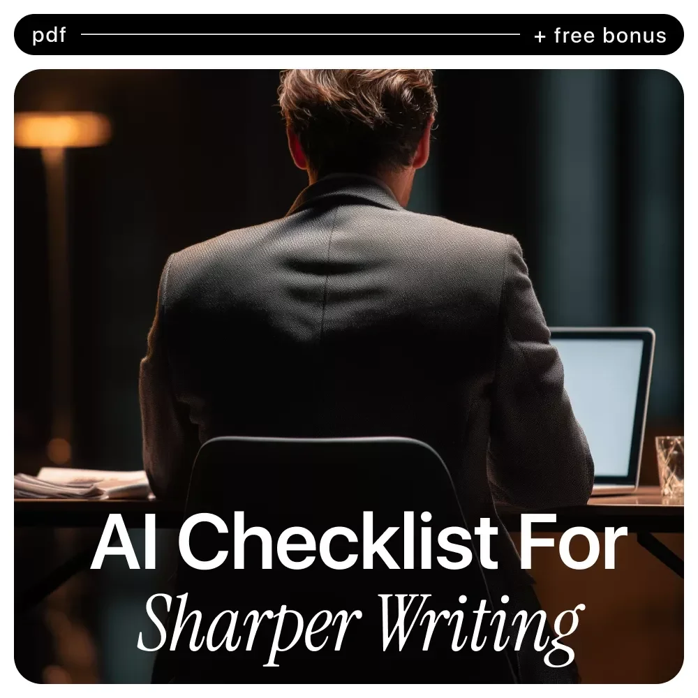Your AI Checklist for Sharper Writing | AI Writing Guide, Digital Download, eBook & Checklist for Clear, Confident Content