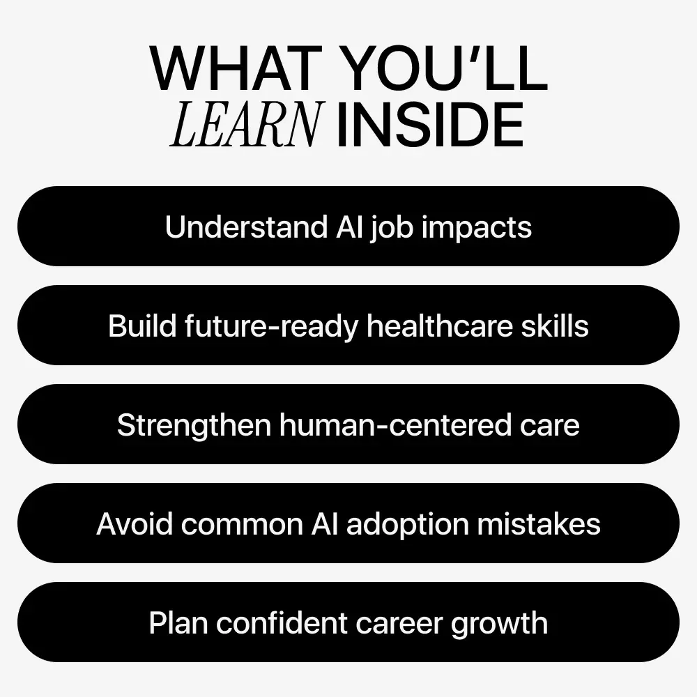 The Human Side of AI in Healthcare | Ebook Guide on how ai affects healthcare jobs, Careers & the Future of Care