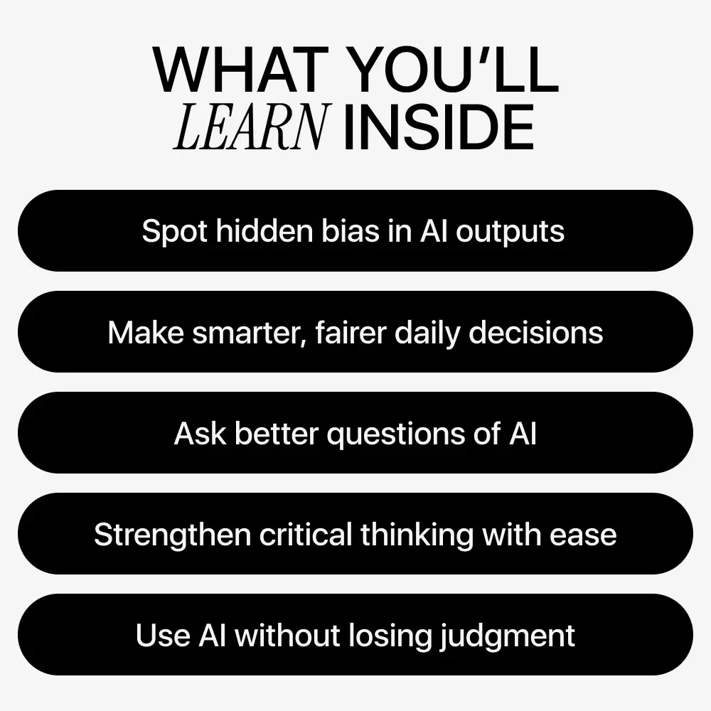 Thinking Clearly in a Biased Machine World | Critical Thinking Guide for AI Bias Awareness, Smart Decision-Making, Digital Download