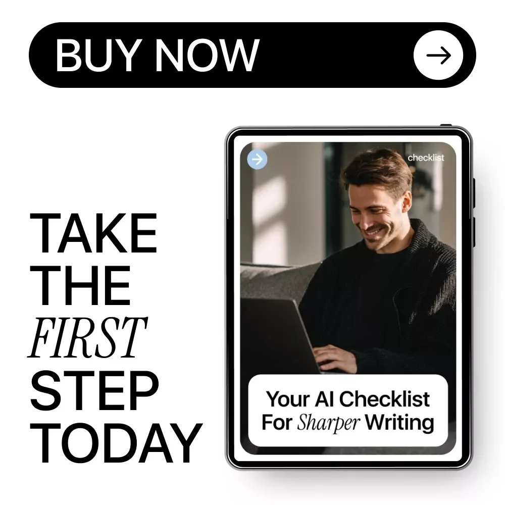 Your AI Checklist for Sharper Writing | AI Writing Guide, Digital Download, eBook & Checklist for Clear, Confident Content