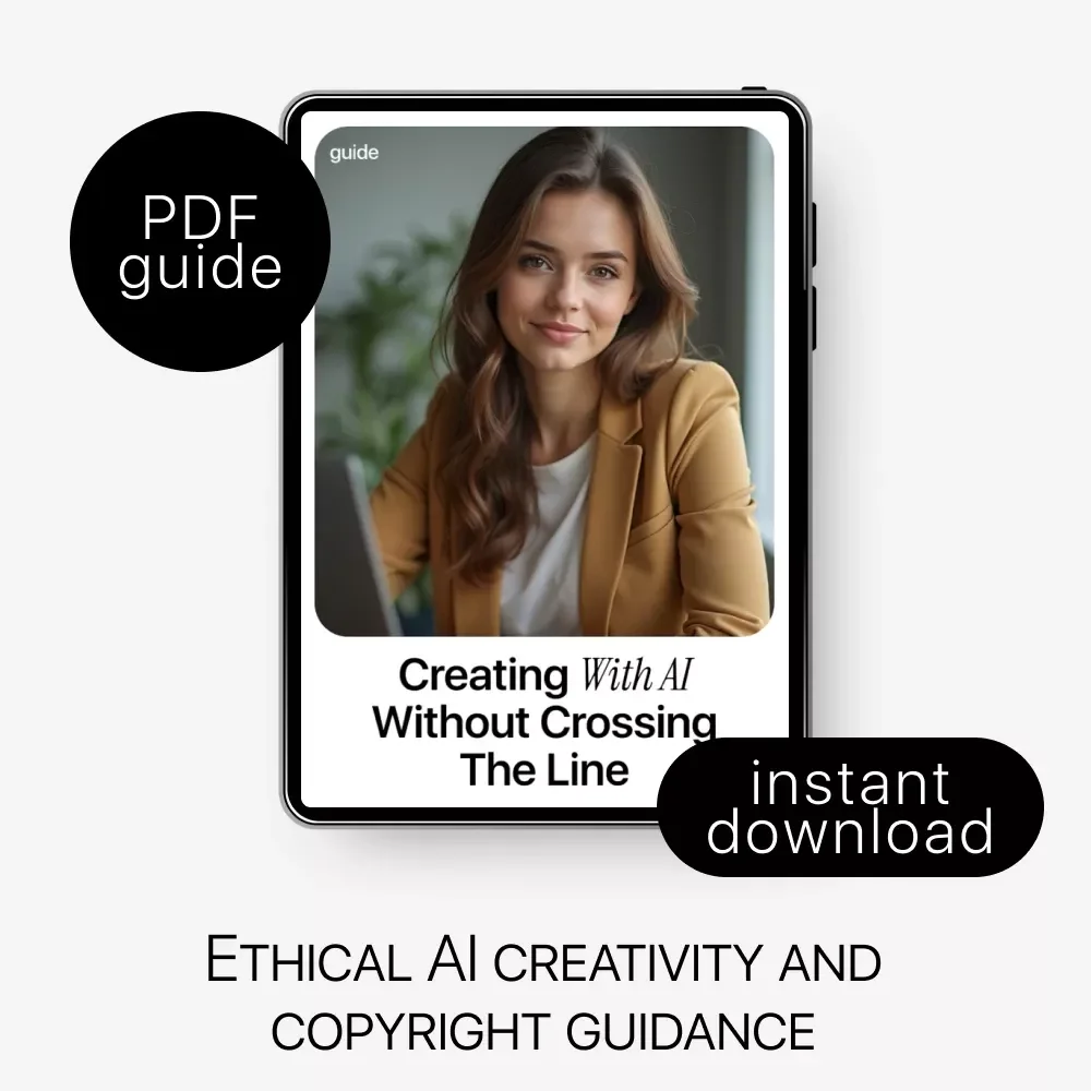 Creating with AI Without Crossing the Line – Digital Guide, eBook, and Checklist for Ethical AI Art, Copyright Protection, and Creative Inspiration