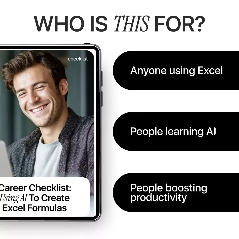 Career Checklist: Using AI to Create Excel Formulas | AI for Creating Excel Formulas Productivity Guide for Modern Professionals