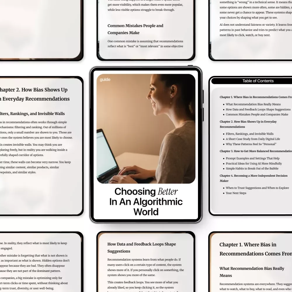 Choosing Better in an Algorithmic World | Digital Guide to Smarter AI Recommendations, Bias Awareness, and Independent Decision-Making