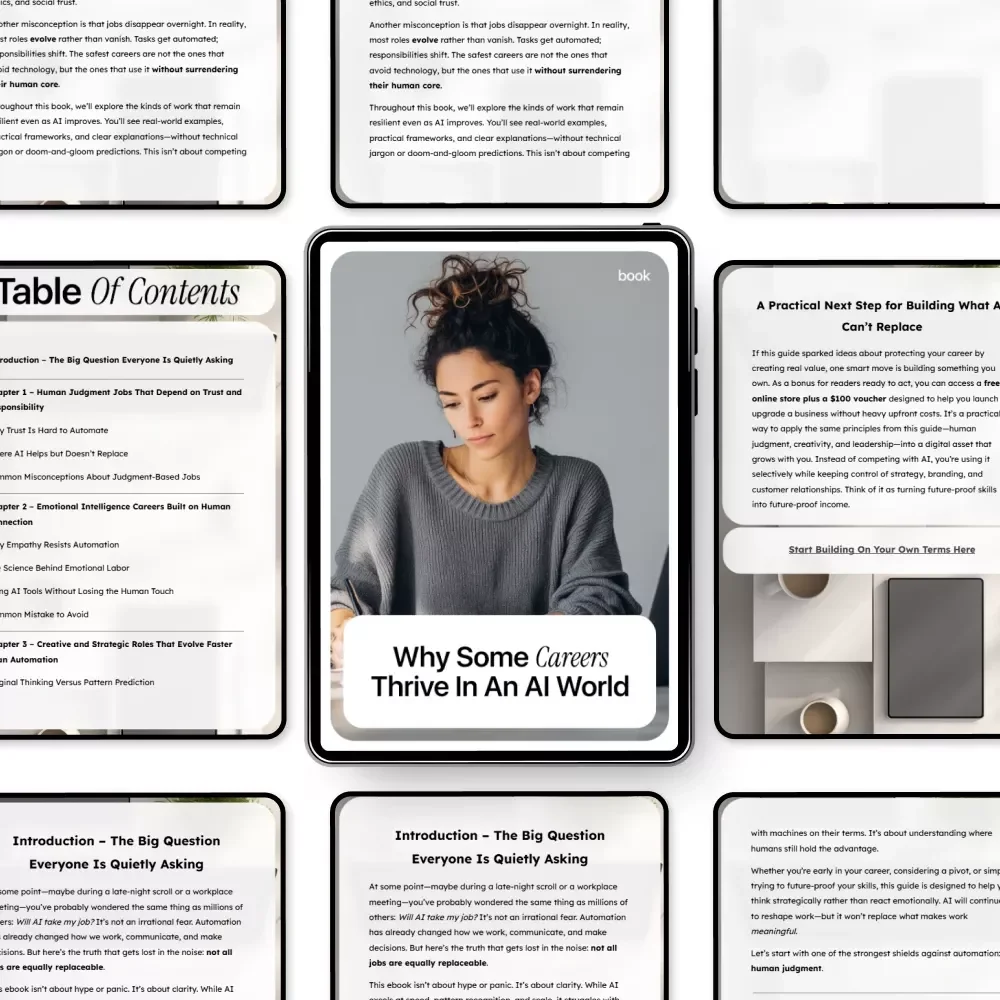 Why Some Careers Thrive in an AI World – Insightful eBook on Jobs Least Likely to Be Replaced by AI, Career Survival & Future-Proof Work Guide