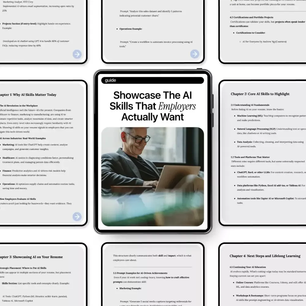 Showcase the AI Skills That Employers Actually Want – Practical Career Guide to Highlight ai skills for your resume, Stand Out to Recruiters, Resume & Job Search Download