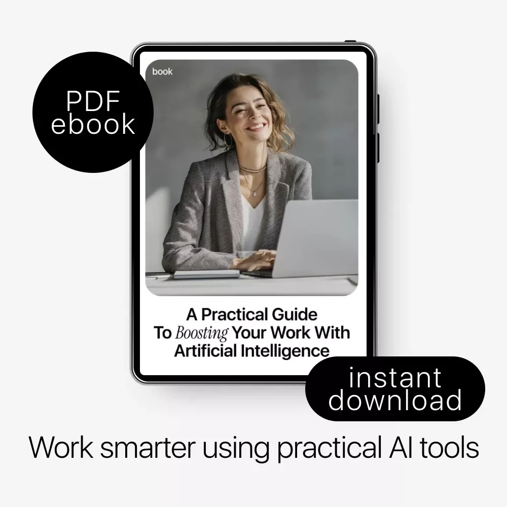 A Practical Guide to Boosting Your Work with Artificial Intelligence | Ebook for Professionals | how to learn ai for your current job