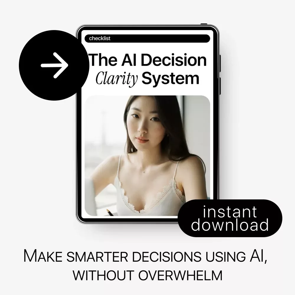 The AI Decision Clarity System | Smart Decision-Making Checklist, AI Prompt Guide, Productivity & Life Choices Digital Download
