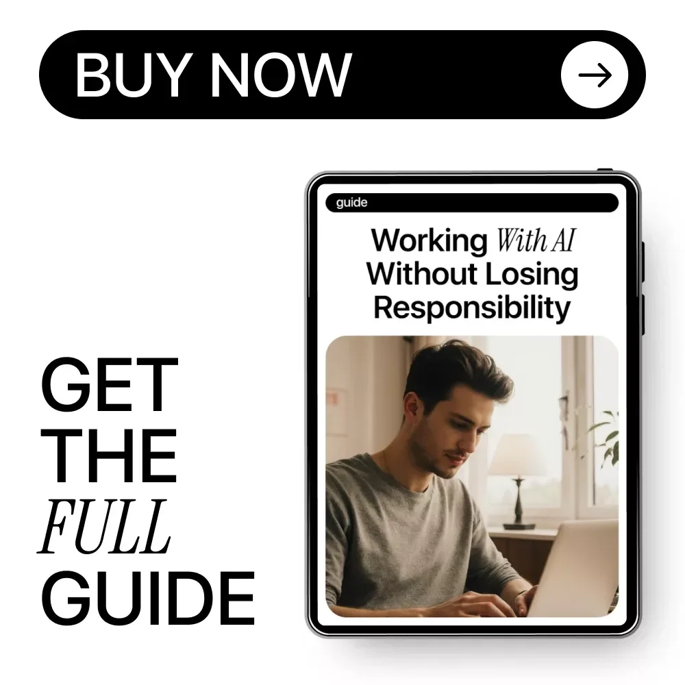 Working with AI Without Losing Responsibility | Responsible AI Guide for Professionals, Managers & Teams | Practical AI Accountability eBook