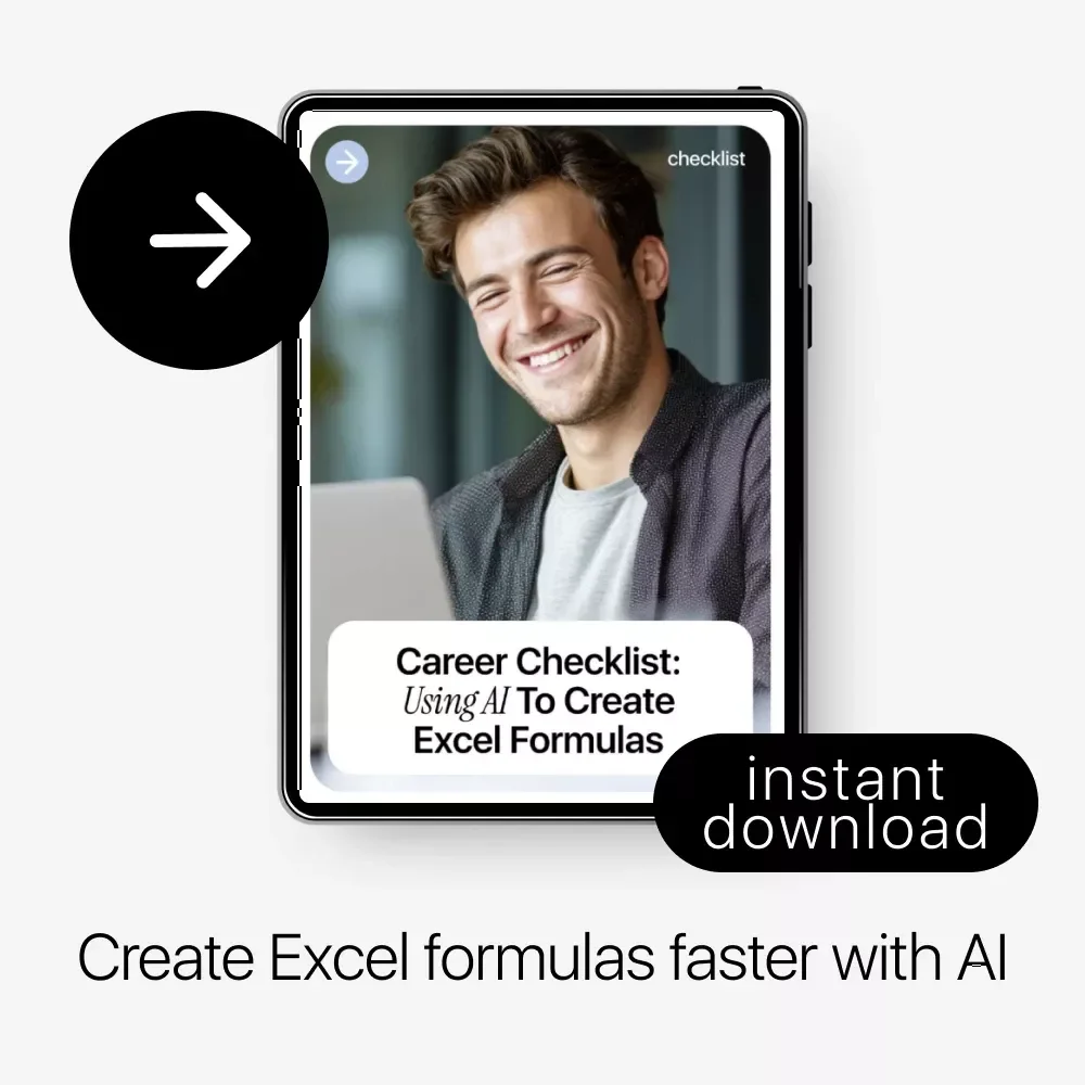 Career Checklist: Using AI to Create Excel Formulas | AI for Creating Excel Formulas Productivity Guide for Modern Professionals