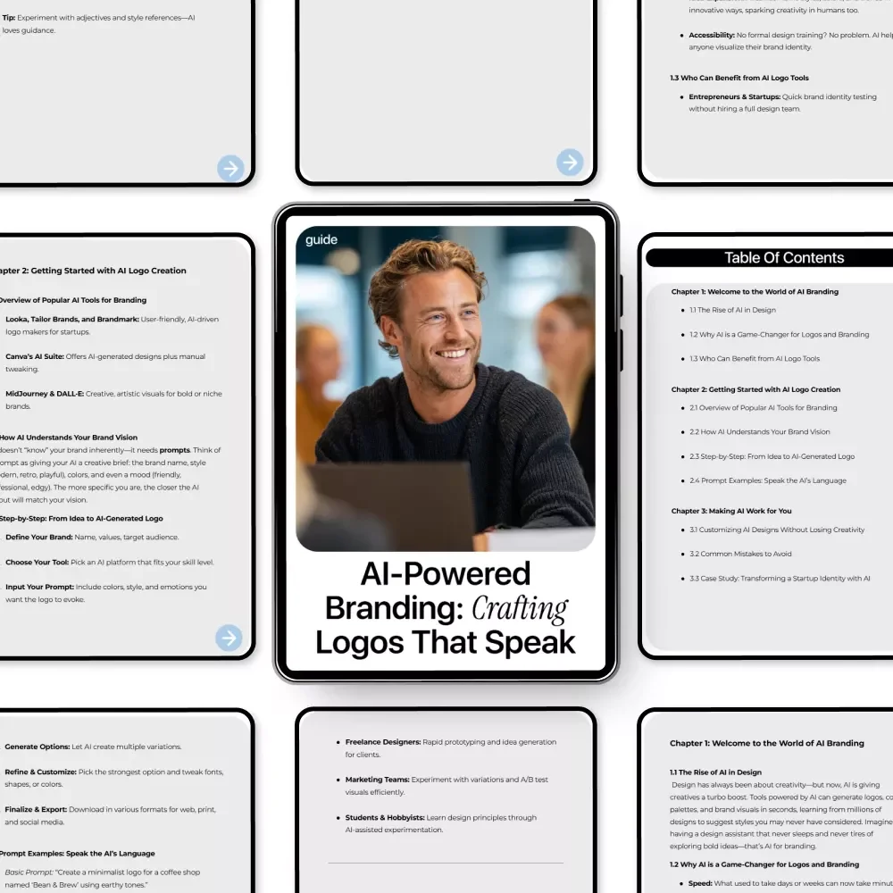 AI-Powered Branding: Crafting Logos That Speak – AI Branding Guide, AI Logo Creation eBook, Digital Download for Designers & Entrepreneurs