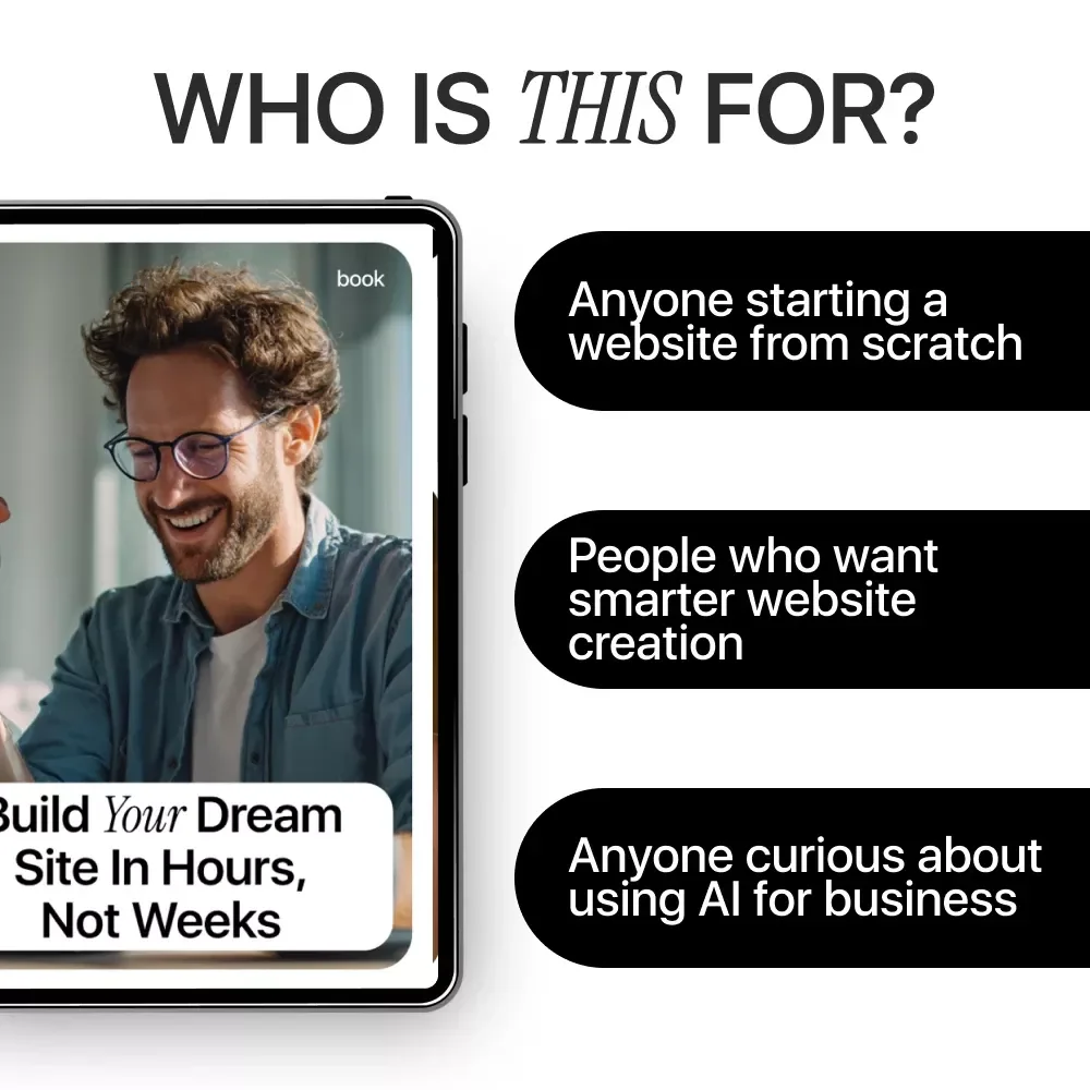 Build Your Dream Site in Hours, Not Weeks – AI Website Guide for Beginners & Entrepreneurs | Step-by-Step eBook Digital Download