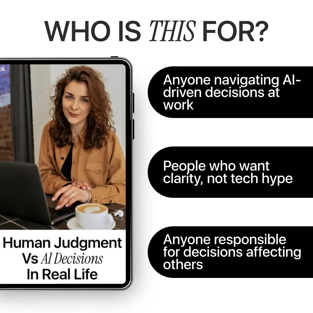 Human Judgment vs AI Decisions in Real Life | Practical AI Ethics Guide, Human-in-the-Loop Decision Making eBook, Automation vs Human Thinking Digital Download