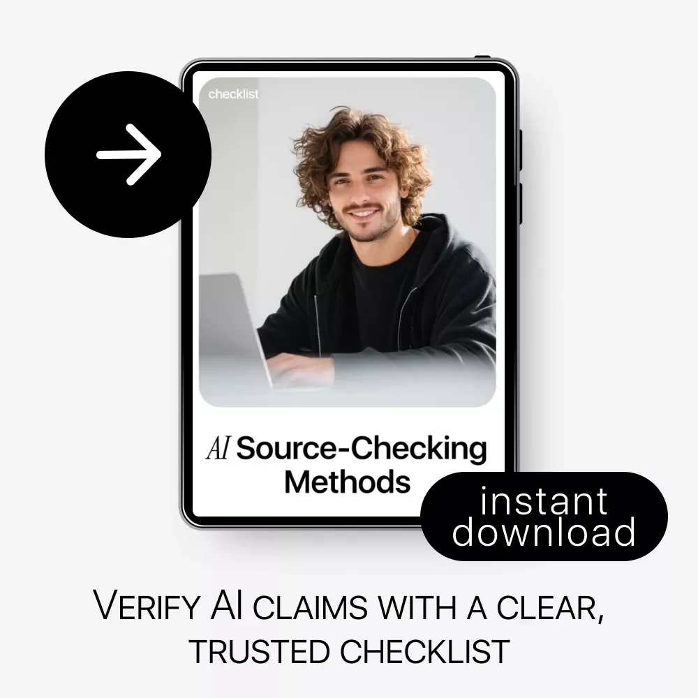 AI Source-Checking Methods | AI Fact Checking Checklist, Digital Guide, eBook Download for Verifying AI Content