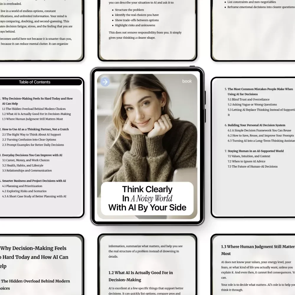 Think Clearly in a Noisy World with AI by Your Side – eBook on AI Support for Better Decisions, Daily Choices, Career, Health, and Life Guidance