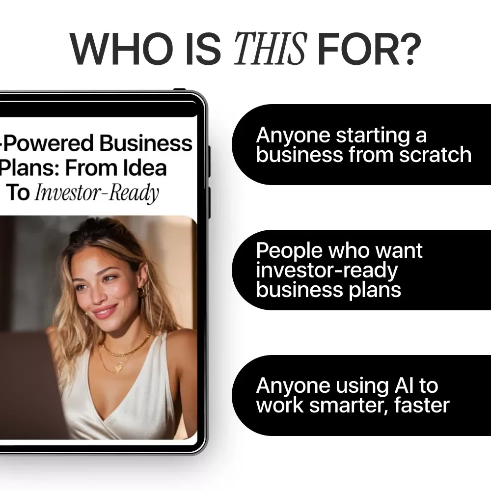 AI-Powered Business Plans: From Idea to Investor-Ready | Startup Business Plan eBook, AI Guide for Entrepreneurs, Investor Pitch & Financial Planning Digital Download